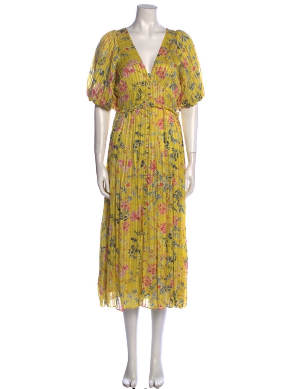 Hemant and Nandita Yellow Floral Eden dress
